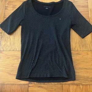 Tommy Hilfiger Black Fitted Short Sleeve Tee